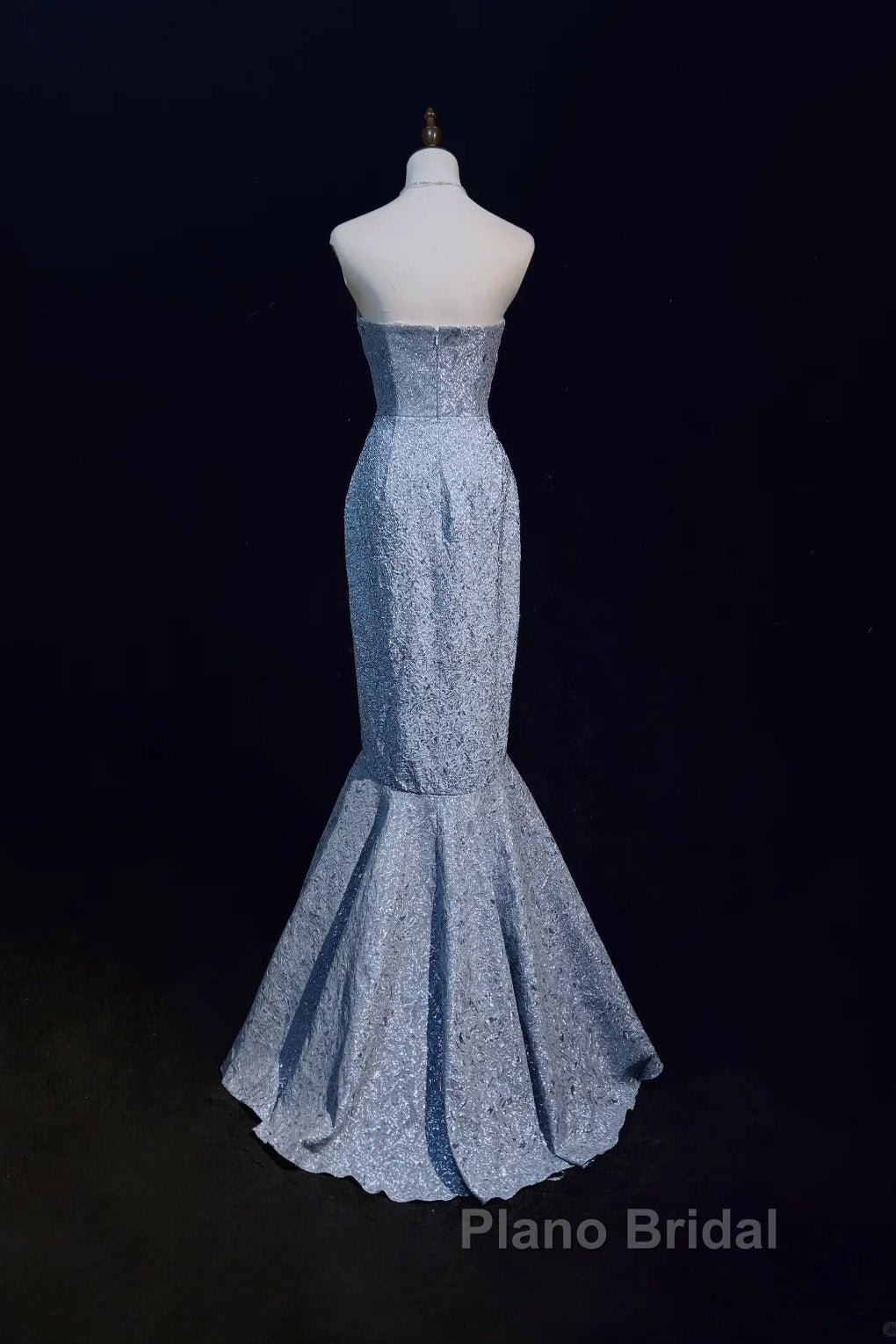 Mermaid Strapless Sequined Long Formal Prom Dresses Elegant Formal Evening Dresses