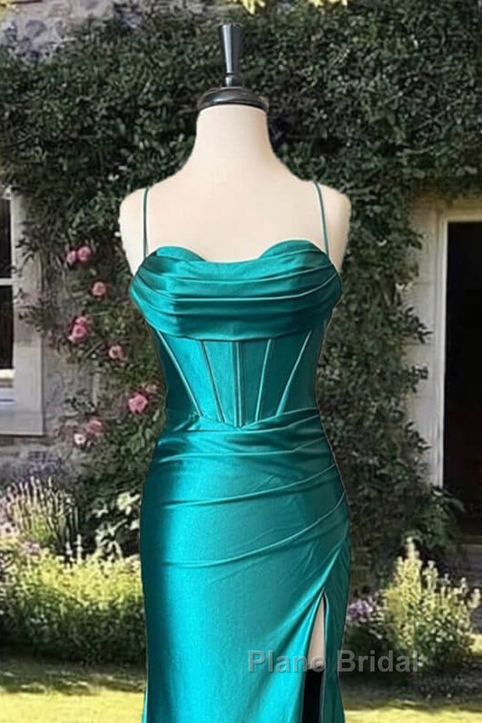 Mermaid Sweetheart Corset Back Satin Dresses Secondary image