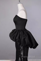 Mermaid Sweetheart Long Black Sequin Formal Prom Dresses
