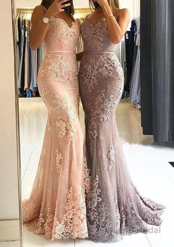 Mermaid Sweetheart Sleeveless Floor-Length Tulle Prom Dress With Appliqued Main image
