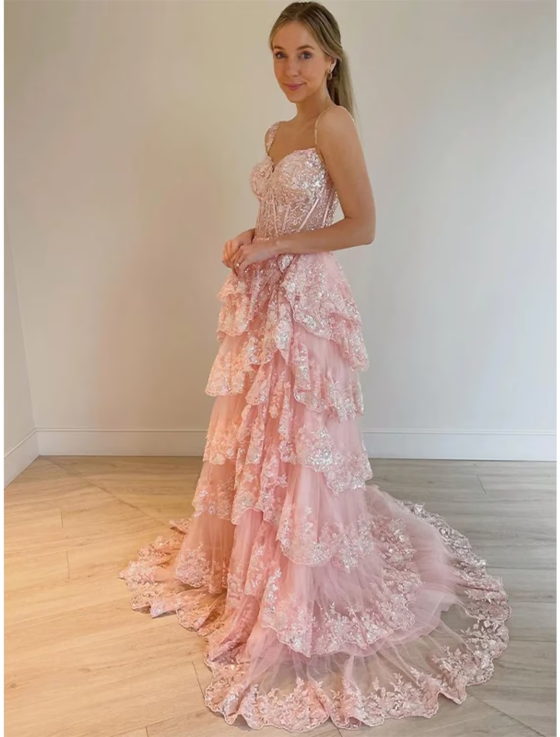 Mermaid / Trumpet Formal Prom Dresses Corsets Dresses Formal Court Train Sleeveless Off Shoulder Tulle With Sequin Slit