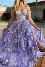 Mermaid / Trumpet Formal Prom Dresses Corsets Dresses Formal Court Train Sleeveless Off Shoulder Tulle With Sequin Slit
