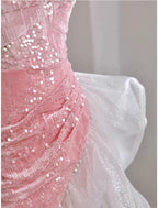Mermaid / Trumpet Formal Prom Dresses Party Dresses Formal Evening Party Floor Length Sleeveless Off Shoulder Tulle With Pearls Sequin