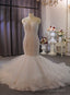 Mermaid Tulle Lace Beading Spaghetti Straps Wedding Dress