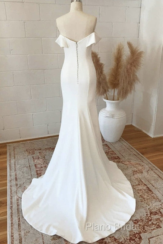 Mermaid Wedding Dresses Satin Off Shoulder Secondary image