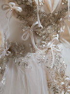 Mini/Short Light Champagne Prom Dress, Short Puffy Homecoming Dresses