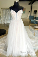Minimalist Style Sheer Wedding Dresses With Sweet Collar And Floor Mopping Wedding Dresses