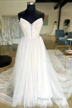 Minimalist Style Sheer Wedding Dresses With Sweet Collar And Floor Mopping Wedding Dresses