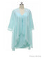 Mint Knee Length Modest Long Sleeve Mother Of The Bride Dresses With Jacket