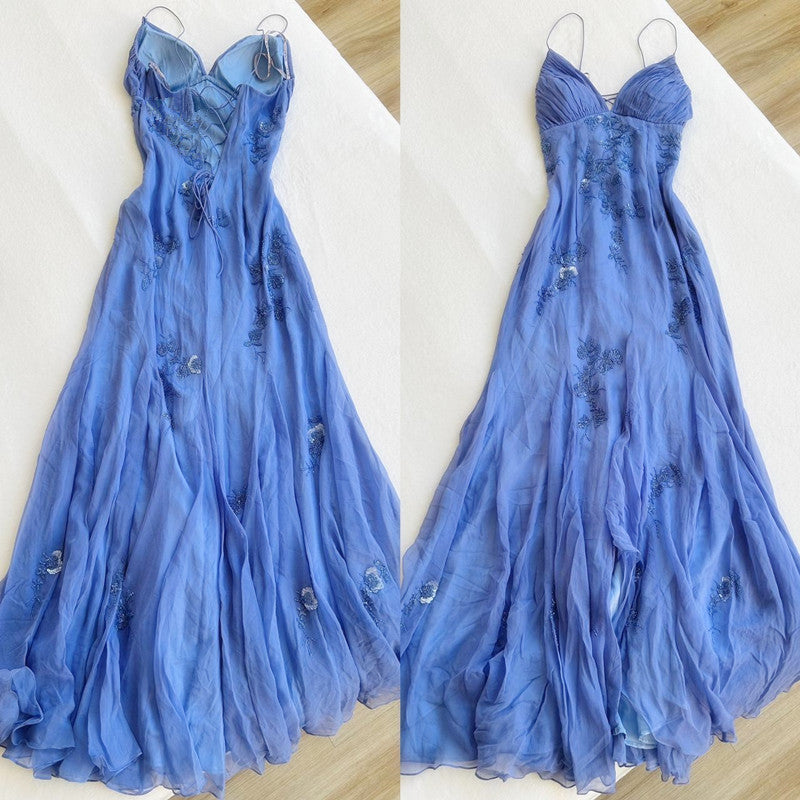 Modest A Line Spaghetti Straps Formal Prom Dresses 21Th Birthday Outfits Secondary image