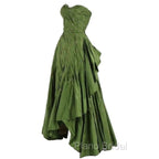 Modest Ball Gown Sweetheart Green Satin Long Evening Dresses Party Dresses Formal Dresses Formal Prom Dresses