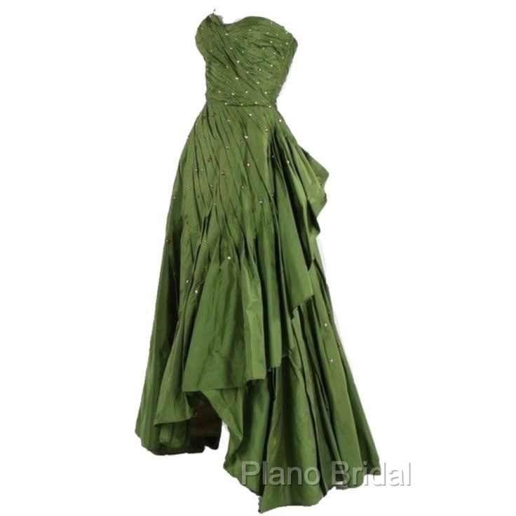 Modest Ball Gown Sweetheart Green Satin Long Evening Dresses Party Dresses Formal Dresses Formal Prom Dresses Secondary image