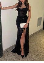 Modest Mermaid Black Formal Prom Dresses 21Th Birthday Outfits
