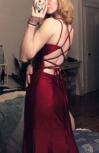 Modest Mermaid Burgundy Formal Prom Dresses 22Th Birthday Outfit