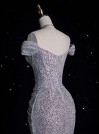 Modest Mermaid Off The Shoulder Sequin Long Formal Prom Dresses Formal Graduation Party Dresses Formal Evening Dresses