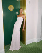 Modest Mermaid Pink Long Formal Prom Dresses Formal Graduation Party Dresses Formal Evening Dresses