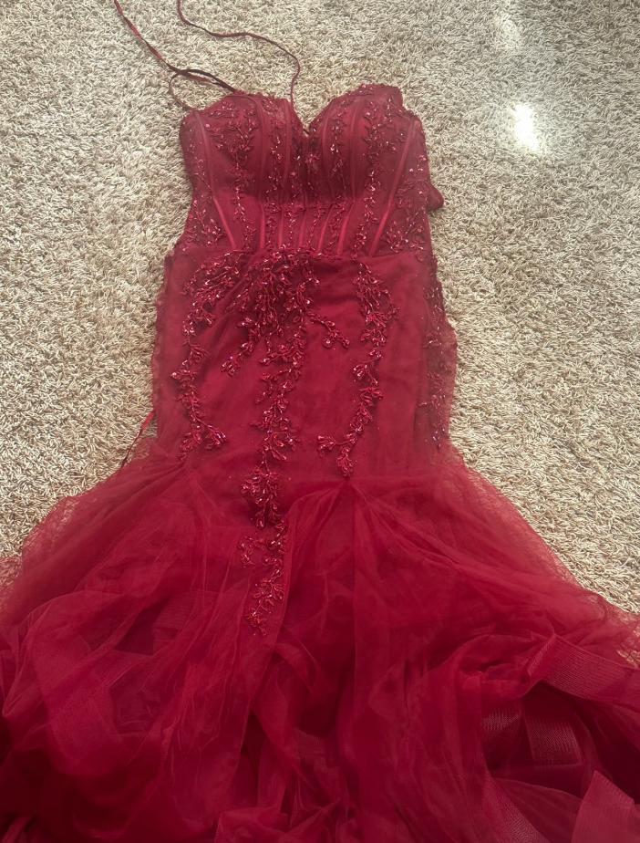 Modest Mermaid Spaghetti Straps Burgundy Sequin Formal Gown 23Rd Birthday Dresses Formal Prom Dresses 20Th Birthday Outfits