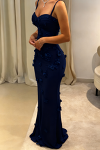 Modest Mermaid Spaghetti Straps Light Sky Blue Long Formal Prom Dresses Party Dresses 21St Birthday Outfits Graduation Dresses