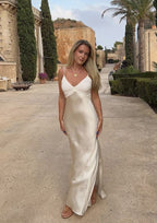 Modest Mermaid Spaghetti Straps Long Formal Prom Dresses