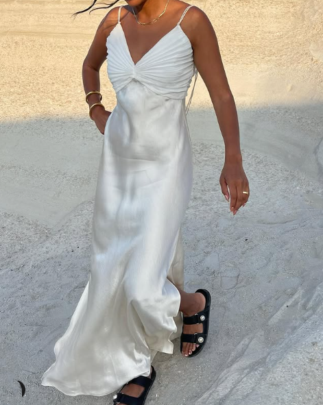 Modest Mermaid Spaghetti Straps Long Formal Prom Dresses