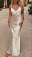 Modest Mermaid Spaghetti Straps Long Formal Prom Dresses