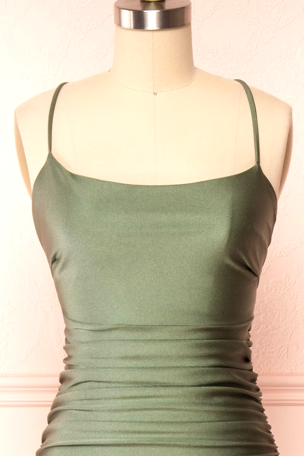 Modest Sheath Olive Green Backless Long Formal Prom Dresses Formal Graduation Party Dresses Formal Evening Dresses