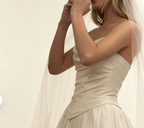 Modest Wedding Dresses Ball Gown Strapless White Satin Long Wedding Dresses Brides Dresses Bridal Gowns