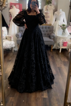 Modest Wedding Dresses Long Sleeve Lace Applique Classic A-Line Wedding Dresses