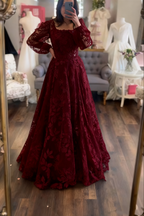 Modest Wedding Dresses Long Sleeve Lace Applique Classic A-Line Wedding Dresses
