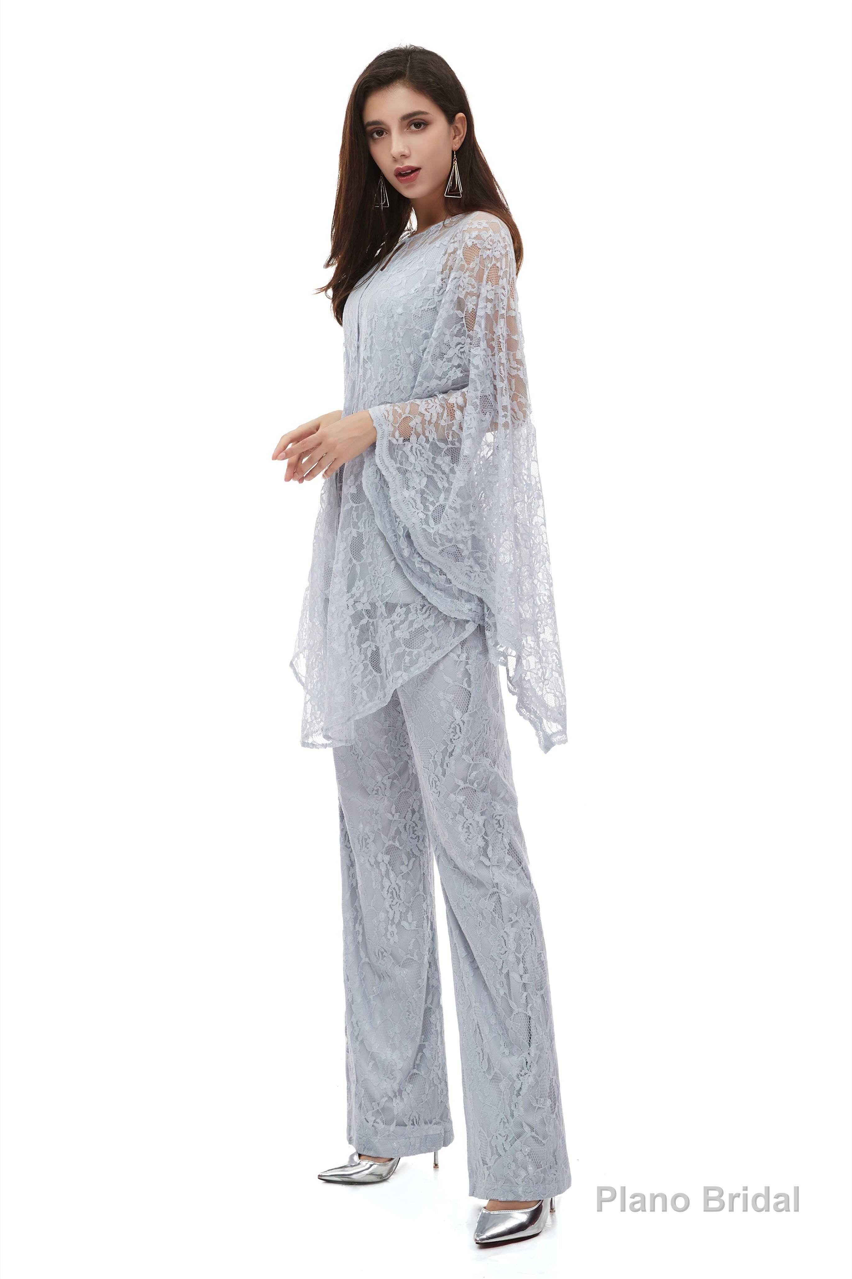 Mother of The Bride Plus Size Pant Suit Jacket Pant Chiffon Pant Set Secondary image