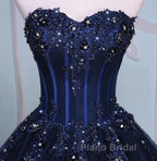 Navy Blue Lace Applique Tulle Long Party Dresses Formal Gown Off Shoulder Floor Length Formal Prom Dresses