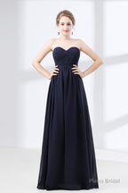 Sweetheart Chiffon A Line Bridesmaids Dresses
