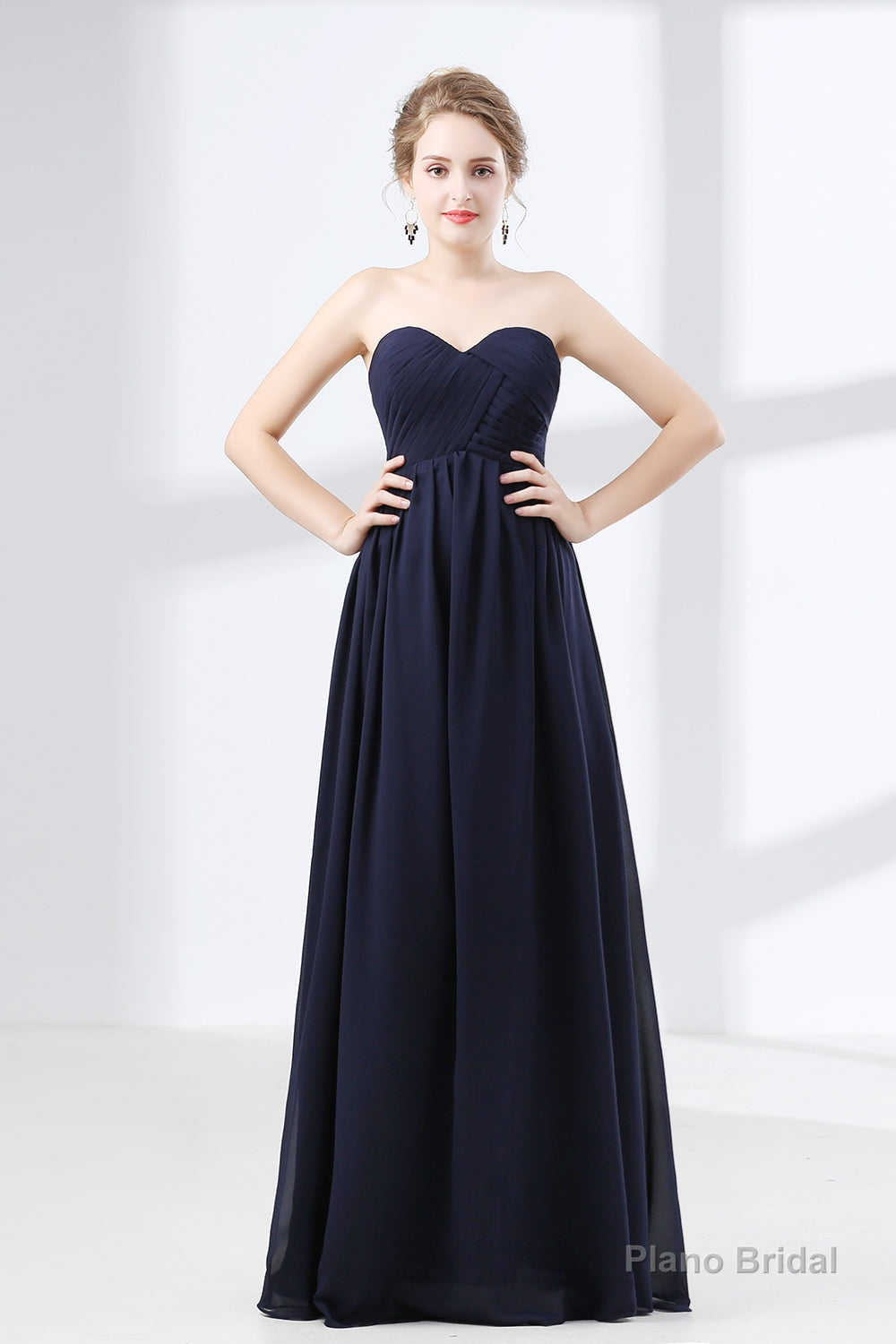 Sweetheart Chiffon A Line Bridesmaids Dresses