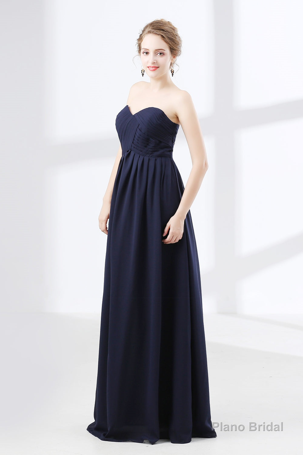 Sweetheart Chiffon A Line Bridesmaids Dresses