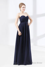 Sweetheart Chiffon A Line Bridesmaids Dresses