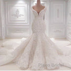 New Arrival Mermaid Vintage Wedding Dresses Online Classic V Neck Lace Bridal Gowns Online