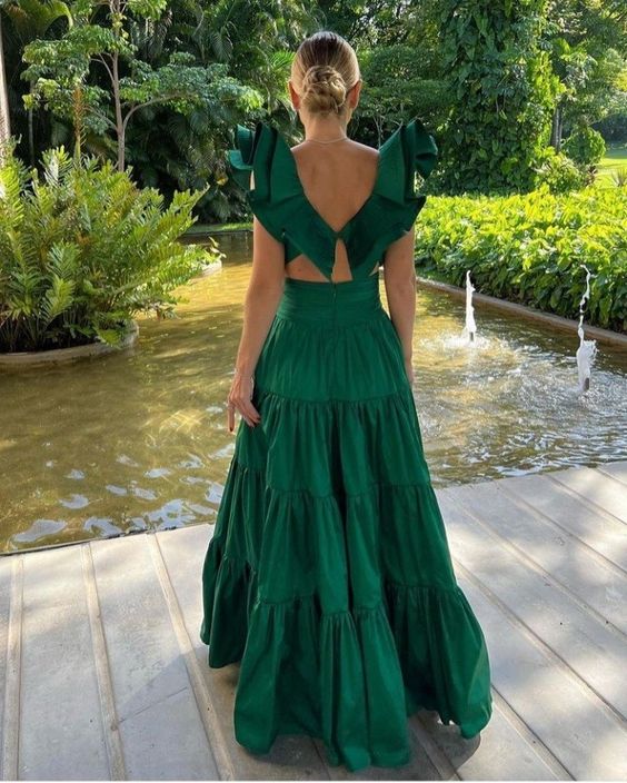 New Arrive Green Formal Prom Dresses Formal Evening Gown Long Formal Prom Dresses Secondary image