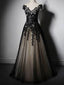 New Fashion Cap Sleeve With Black Lace Elegant Formal Prom Formal Prom Dresses