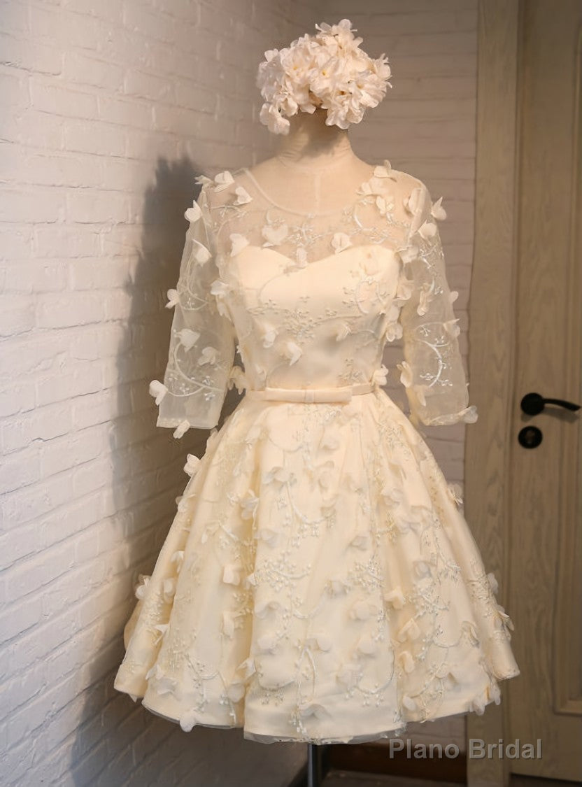 New Short Prom Dress Bridesmaid Dresses Tulle Flowers Sexy Main image