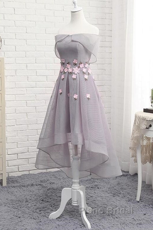 Off Shoulder High Low Fashionable Party Dresses, Homecoming Dresses, Lovely Formal Dresses Secondary image