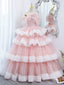 Off Shoulder Pink Long Prom Dresses, Ball Gown Pink Sweet 16 Dresses