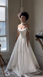 Off Shoulder White Beautiful Wedding Dresses Long Formal Dresses