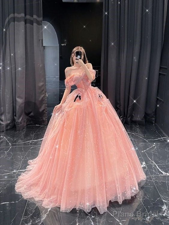 Off The Shoulder A Line Long Prom Dress Formal Evening Dress Main image