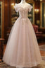 Off The Shoulder A Line Tulle Long Formal Prom Dresses Formal Dresses