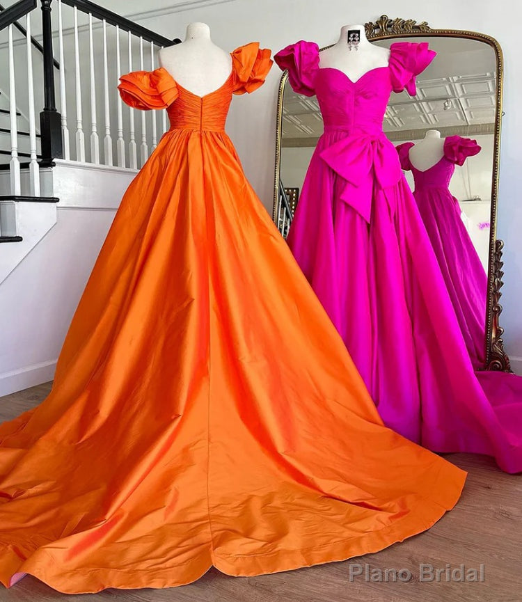 Off the Shoulder Long Prom Dress with Bow Secondary image