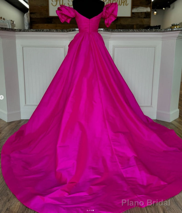 Off the Shoulder Long Prom Dress with Bow Secondary image