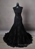 Off-The-Shoulder Long Wedding Dresses With Applique