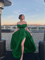 Off The Shoulder Royal Blue Formal Prom Dresses