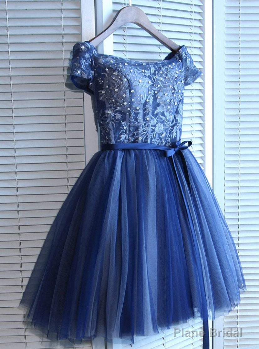 Off-the-shoulder Short/Mini Prom Dress Juniors Homecoming Dresses Main image