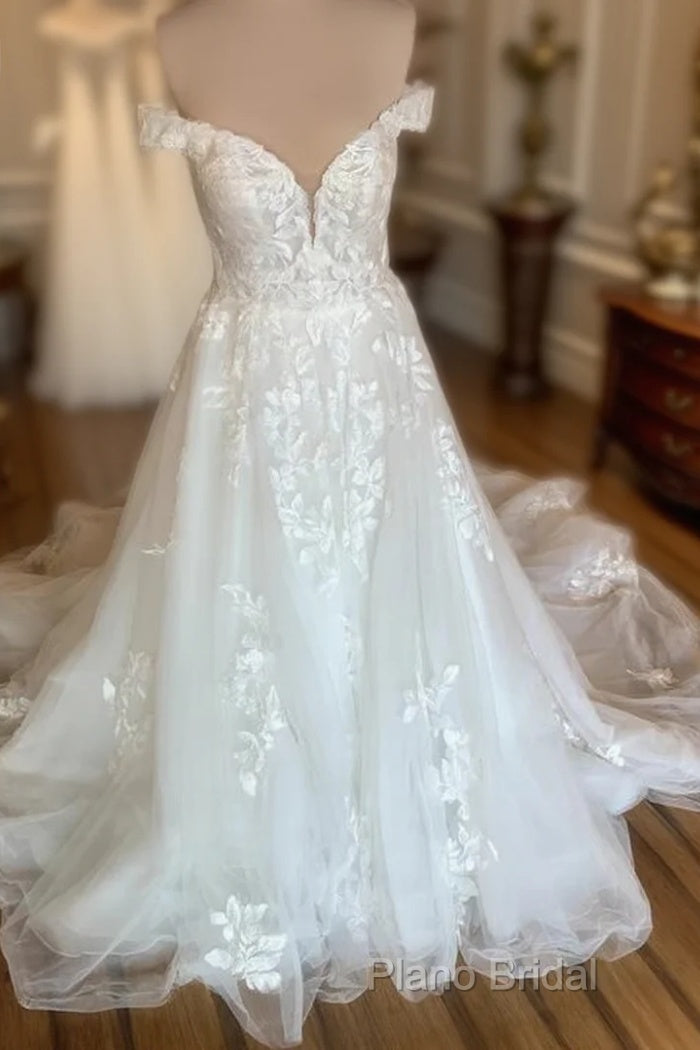 Off The Shoulder Tulle/Lace Wedding Dresses Main image